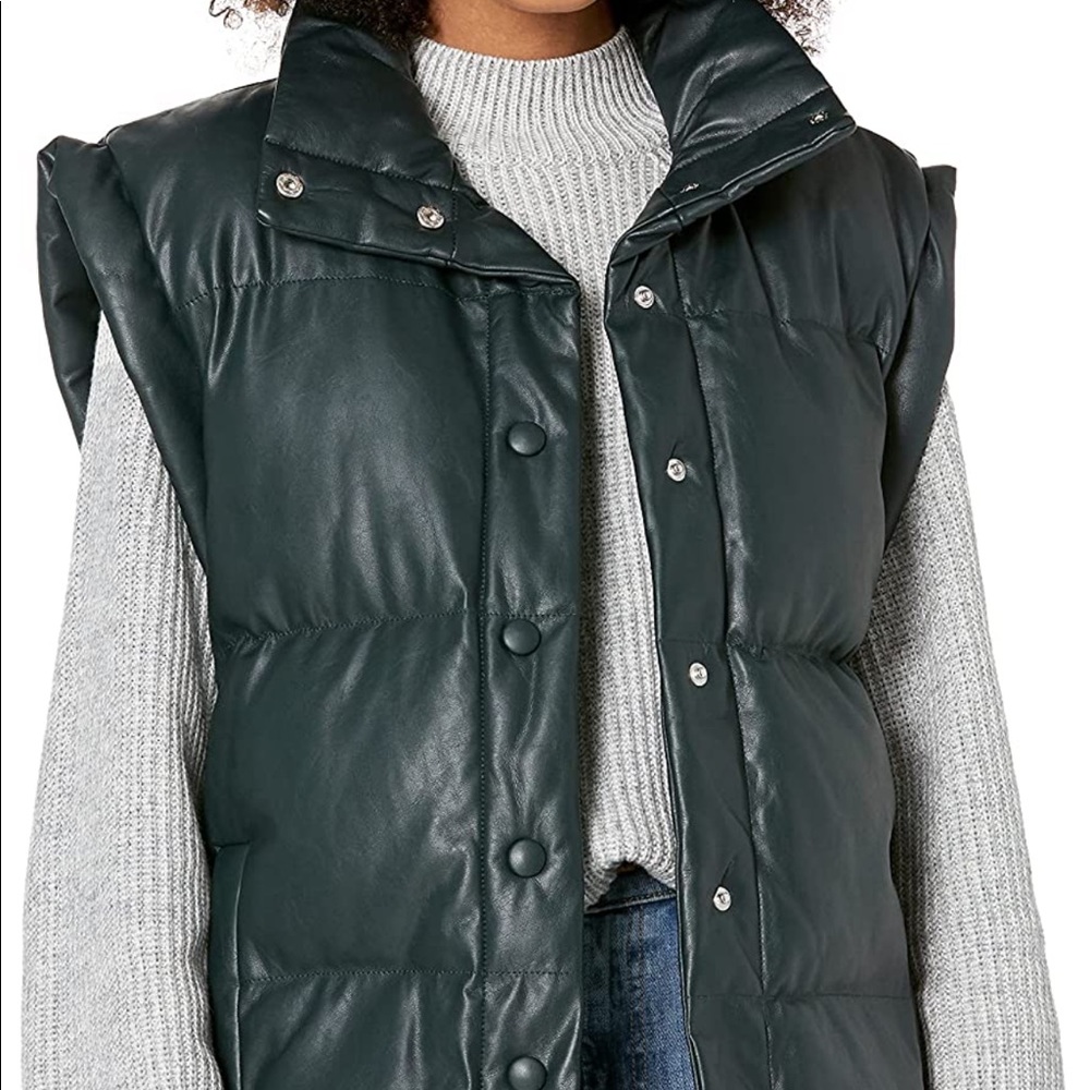 BLANK NYC vegan leather puffer vest